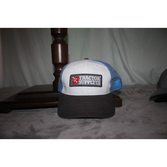 The Unbranded Brand Other - TSC TRACTOR SUPPLY CO Trucker Cap Hat Snapback Blue White Gray Block Color
